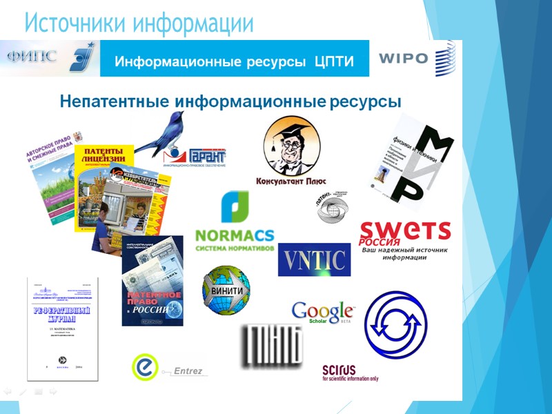 Информационные ресурсы  ЦПТИ Источники информации